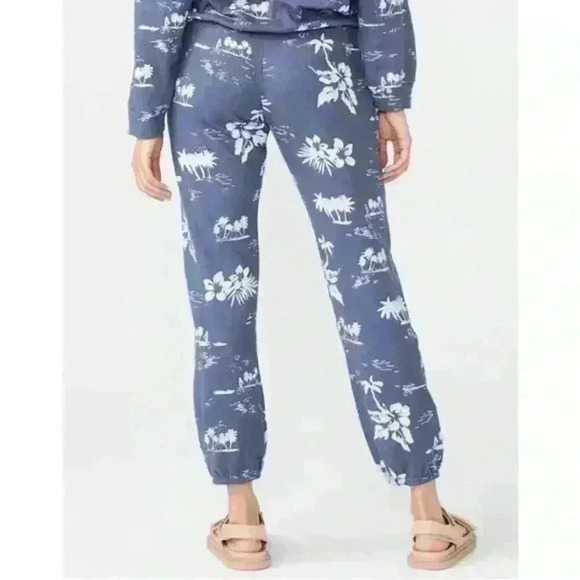 Monrow Revolve NWT Women's Blue Steel Elastic Waist Pull On Sweatpants Size S - Picture 2 of 5